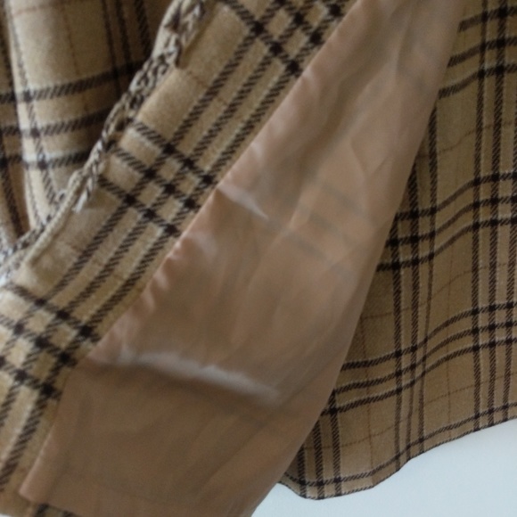 Tan Plaid Wool Wrap Skirt by Sag Harbour - Picture 2 of 4